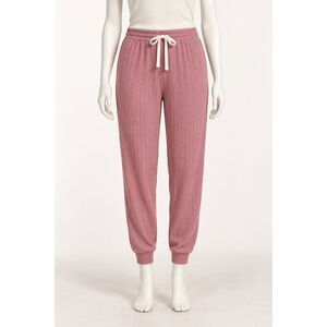 Blu Pepper Women’s Pink Ribbed Knit Jogger Pants Size Large NWT Drawstring